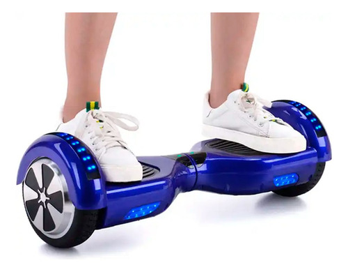 Hoverboard Original Skate Elétrico 6.5 Azul Liso Led