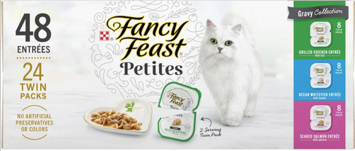 Fancy Feast Gourmet Petites Gravy-24pzs-48 Porciones 1.9 K