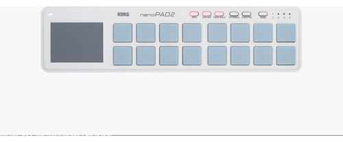 Controlador MIDI pad Korg nanoPAD2 16 teclas blanco