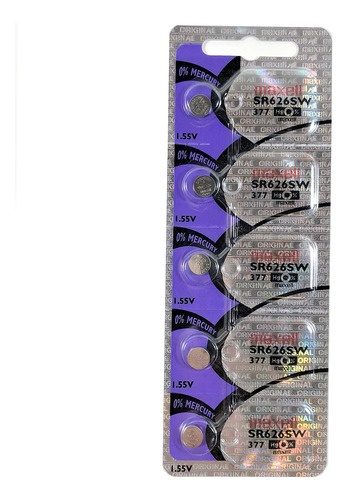5 377 Sr626sw Pila Maxell Suiza Reloj 1.55 V Oxido De Plata