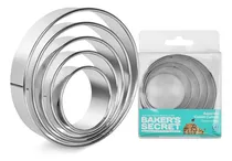 Comprar Cortante Circular Galletas Acero Inox 5 Pzs Baker Secret Color Plateado