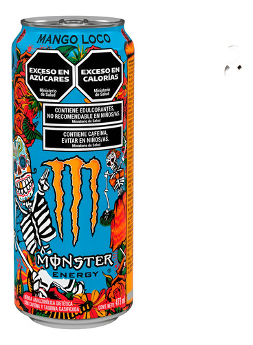 Bebida Energizante Monster Energy Sabor Mango Loco 473ml X6