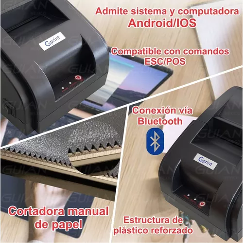 Impresora térmica de 58mm interfaz USB Bluetooth – Impresora Térmica