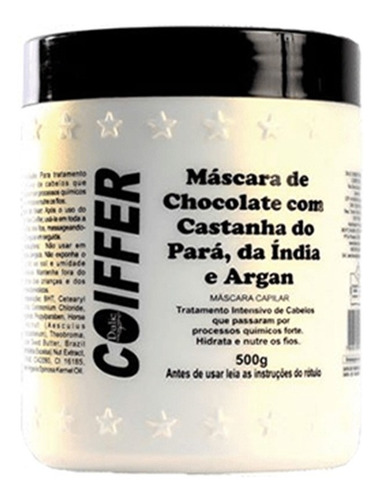 Imagem 1 de 5 de Máscara Chocolate Com Castanha Do `pará E Argan 500g Coiffer