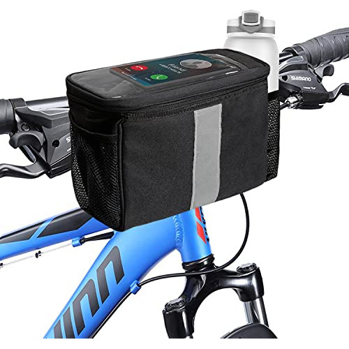 Bike Basket Front, Bike Handlebar Bag With Bike Phone M...