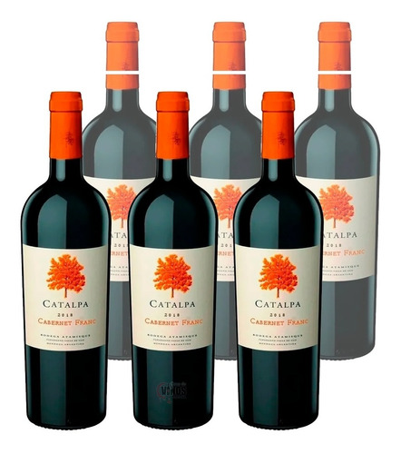 Vino Catalpa Cabernet Franc Atamisque 750ml Caja X6