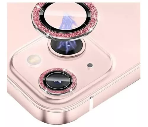 Protector Templado Lente Camara Strass Para iPhone 14 14 Plu