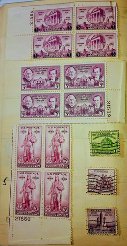 Lote De 15 Estampillas Estados Unidos 1936 Yt. 320/348