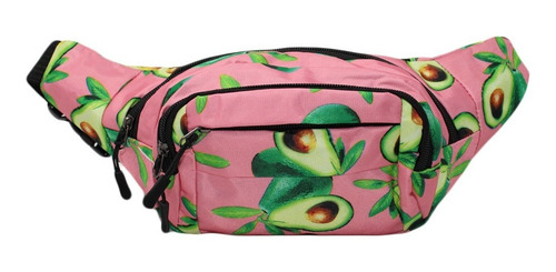 Mochila Cangurera Impermeable Muramasa Riñonera Deportiva Fi Color Aguacate Rosa