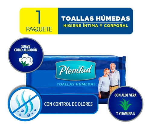 Toallas Humedas Para Adultos Plenitud X 42 Unidades