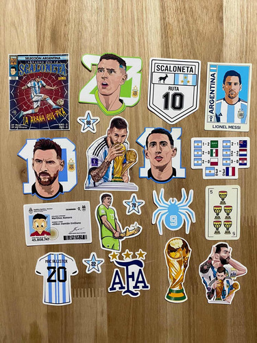 Stickers Argentina Campeón 2 X 19 (3,4,5,6,7 Y 8cm)