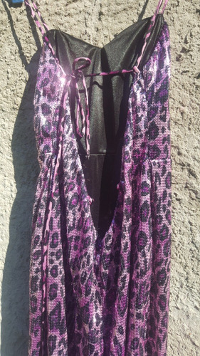 Vestido Animal Print Lentejuelas - Diseño