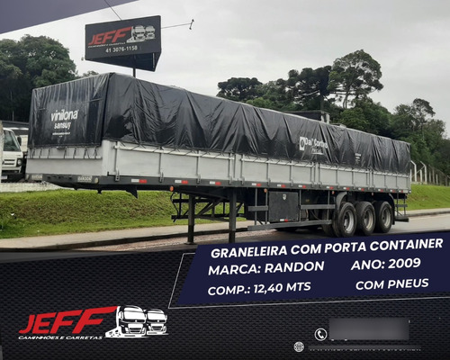 Carreta Graneleira 12,40mts Com Porta Container Randon 2009