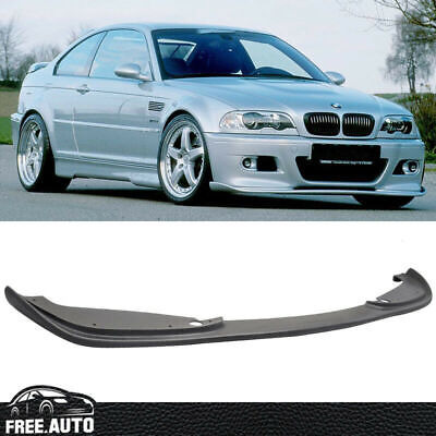 For 2001-2006 Bmw E46 M3 H-style Black Front Bumper Lip  Zzi