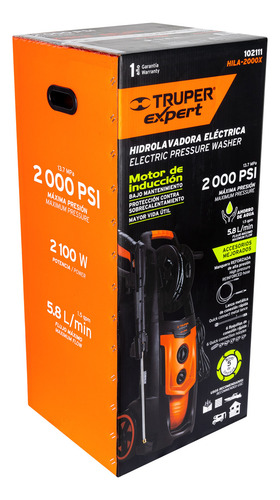 Hidrolavadora Eléctrica2000 Psi Motor Inducción 102111 Naranja