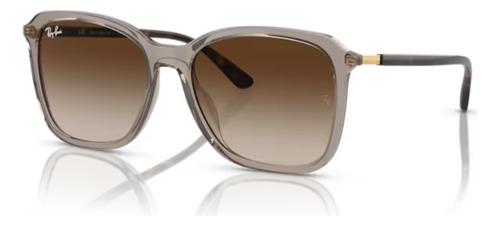 Óculos De Sol - Ray-ban - Rb4417l 673713 55 Cor Da Armação Caramelo Translúcido Cor Da Haste Caramelo Translúcido Cor Da Lente Marrom Desenho Quadrado