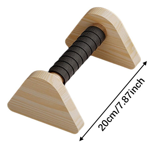 2pcs Push Up Bar Parallettes Barra De Madera Sin