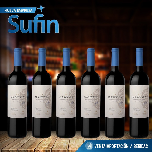 Imagen 2 de 2 de Vino La Mascota Malbec 750cc Caja X 6 Unidades - Sufin