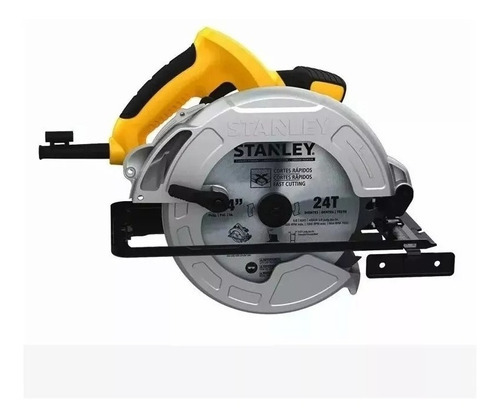 Imagen 4 de 7 de Sierra circular eléctrica Stanley SC16 190mm 1600W amarilla 50Hz/60Hz 220V-240V