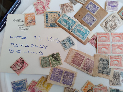 Antiguas Estampillas Paraguay Bolivia Variadas L 11 Bis (Usado)