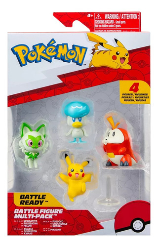 Pokemon - 4 Figuras Multi Pack - Battle Ready - Playking