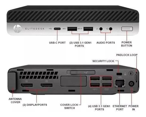 Mini Desktop Hp 800 G3 Intel I5 6500 16gb Ram 1tb Ssd Win10 (Usado)