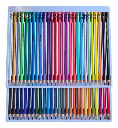 Lápices De Colores Borrables Tonos Intensos Pasteles Neón 40 Colores