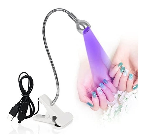 Lámpara Para Uñas Led Con Cuello De Cisne Y Abrazadera