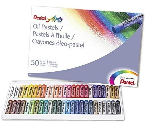 Pasteles Al Oleo Pentel Arts, Juego De 50 Colores (phn-