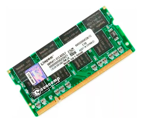 Memoria Ram Ddr Kingston 1gb Pc-2700 333mhz Sodimm Laptop