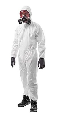 Amz Hazmat Suit - Overol Desechable De Color Blanco Con Capu