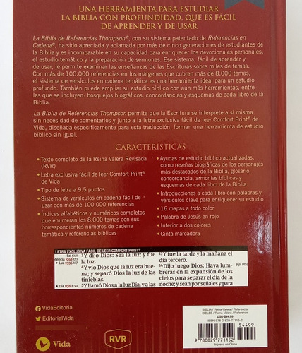 Biblia De Referencia Thompson, Tapa Dura, Rvr