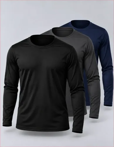 Kit com 3 Camisetas Térmicas Camisa UV50