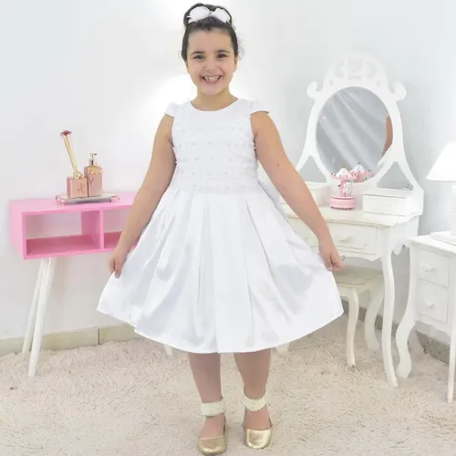 Vestido de batizado cheap branco para bebe