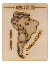 Comprar Puzzle Didáctico Proyectarte, Mapa América Madera Niños 13 P