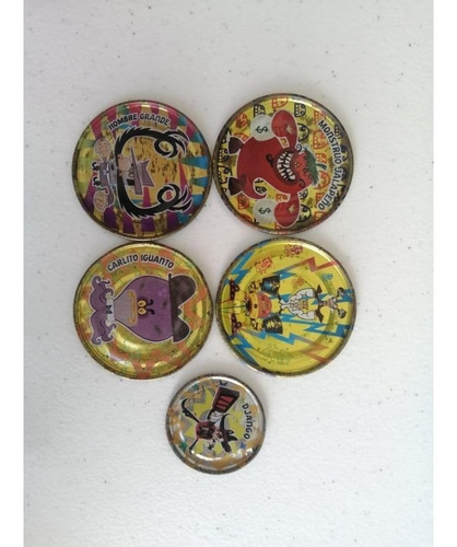 5 Tazos- El Tigre, Las Aventuras De Many Rivera- Nickelodeon
