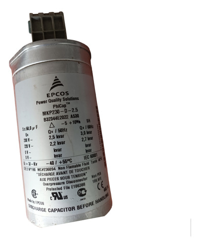 Condensador Trifásico Para Reactiva 230 V 