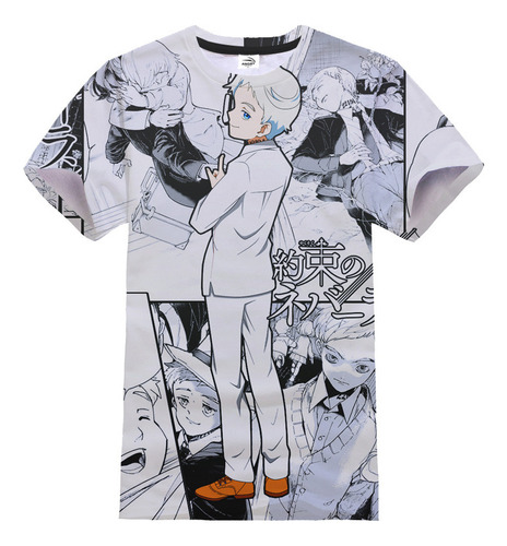 Camiseta Informal De Moda Anime The Promised Neverland 3d