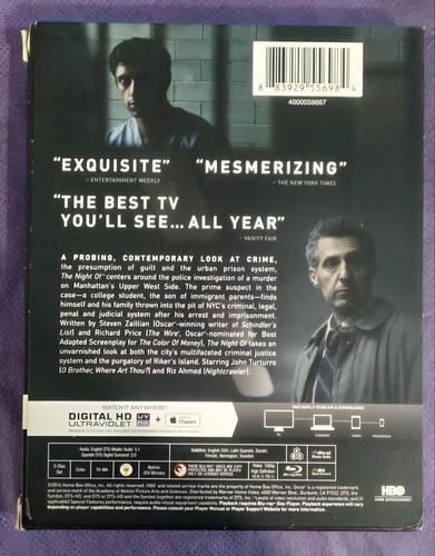 The Night Of Mini Serie Hbo Blu-ray Original (Usado)