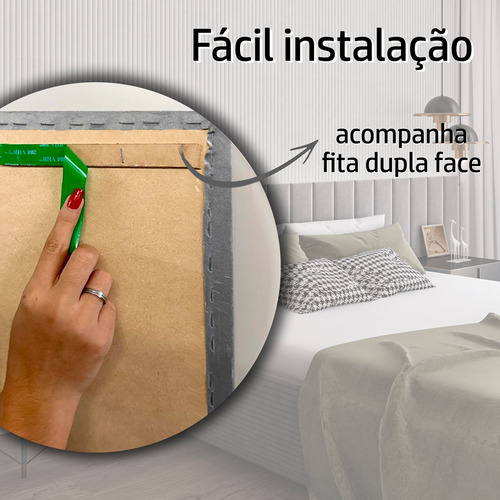 Cabeceira P/ Cama King Box 2m 10 Módulos De 110x20 F. Grátis