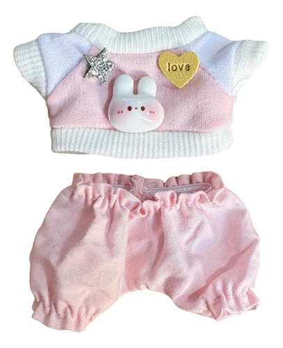 Ropa De Muñeca De Peluche De 17 Cm Con Pantalones Para Rosa