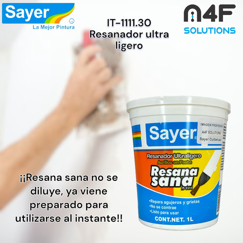 Resana Sana Resanador Acrílico Sayer It-1111.30 3 Piezas