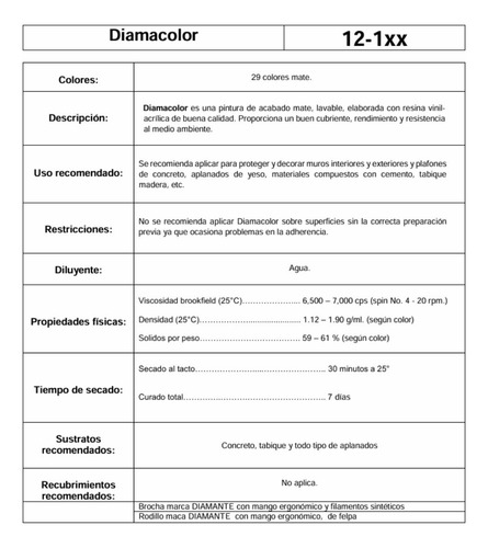Pintura Diamacolor Blanco Mate 19l Blanco Mate