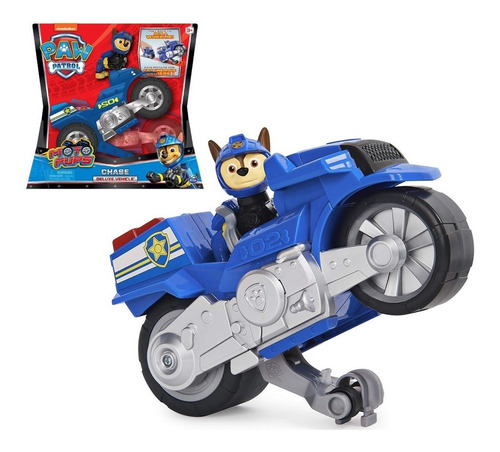 Imagem 1 de 5 de Patrulha Canina - Boneco Chase E Moto Pups Deluxe - Sunny
