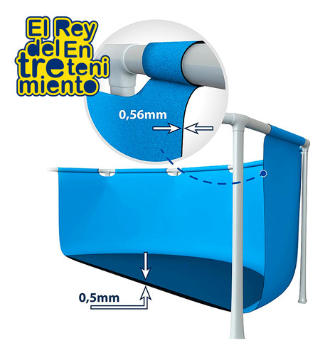 Piscina Intex Estructural 3834 L Rectangular 300x200 El Rey