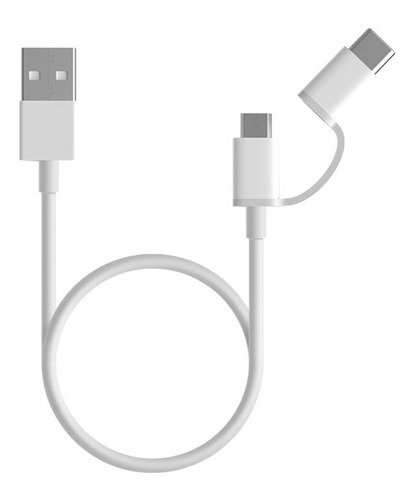 Cable Usb Mi 2-in-1 Usb Cable Micro Usb Y Tipo C 30cm Amv