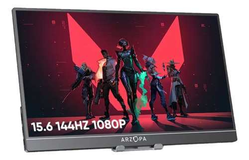 Monitor Portátil Full Hd 144hz Gamer 1080p: Alta Qualidade Cor Preto 110V/220V