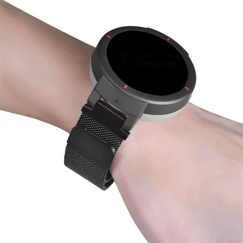 Pulseira Metal Magnetica Compatível Com Amazfit Verge Cor Preto