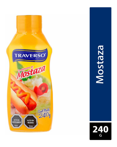 Mostaza Traverso - Envase Squeeze 240g