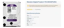 Comprar Disco Duro Interno Wd 4tb 3.5 Wd40purz 64m Sata3 5400rpm